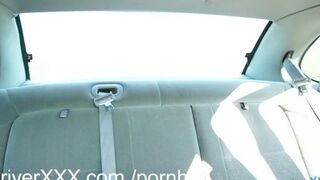 Dumb Blonde Sucks Cock In The Backseat