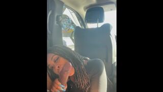 Long Haired Ebony Engages In A Parked Car Debate