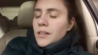 MILF Moaning Masturbating In The Car