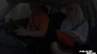 Super Sexy Blonde MILF Fucks Fake Driving Instructor