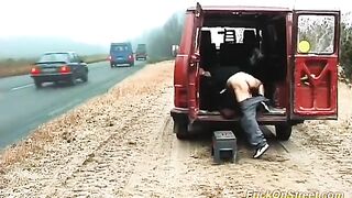 Vintage Couple Pulled Over For A Quick Fuck