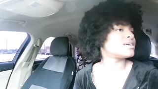 Natural Ebony Uber Driver Got Horny On The Job