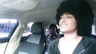 Natural Ebony Uber Driver Got Horny On The Job