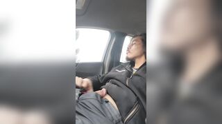 Chicano Guy Jerking His Cock In Public Parking Lot