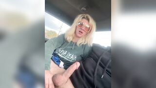 Cheating Blonde Girlfriend Loves Sucking Ex's Cock In Backseat