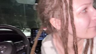 Ghetto White Girl With Dreads Fucked In Parking Lot