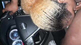 Blonde Ebony Whore Sucking And Fucking In Car Leads To Cumshot